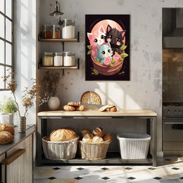 Basket Of Kittens Poster