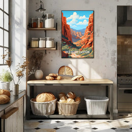 Red Rock Canyon Adventure Travel Poster