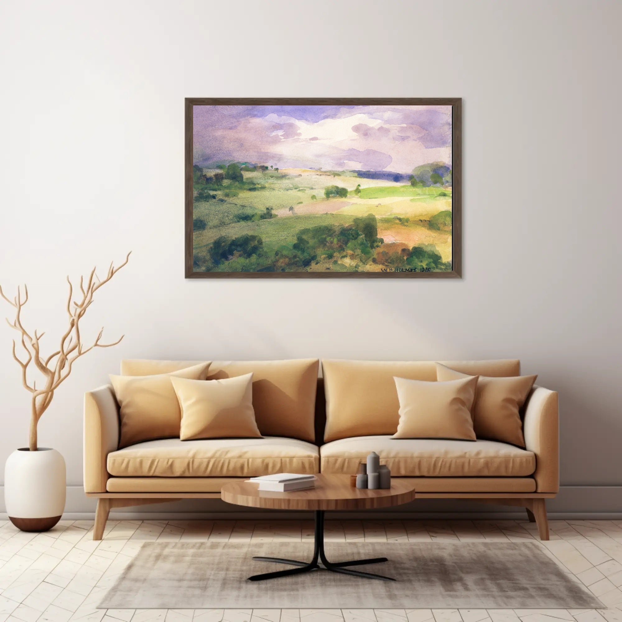 Serene Landscape Watercolor Poster