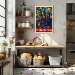 Philadelphia In Stained Glass Poster