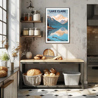 Lake Clark National Park Poster Vintage Travel Art