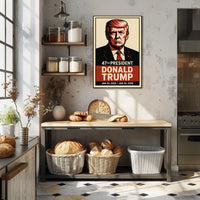 Trump Visionary Red Black Patriotic Minimalist Poster