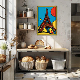 Pop Art Eiffel Tower Poster