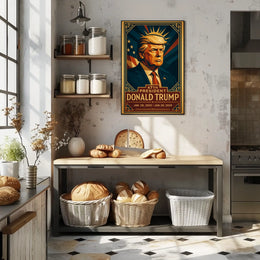 Future Presidency Patriotic Vintage Propaganda Poster