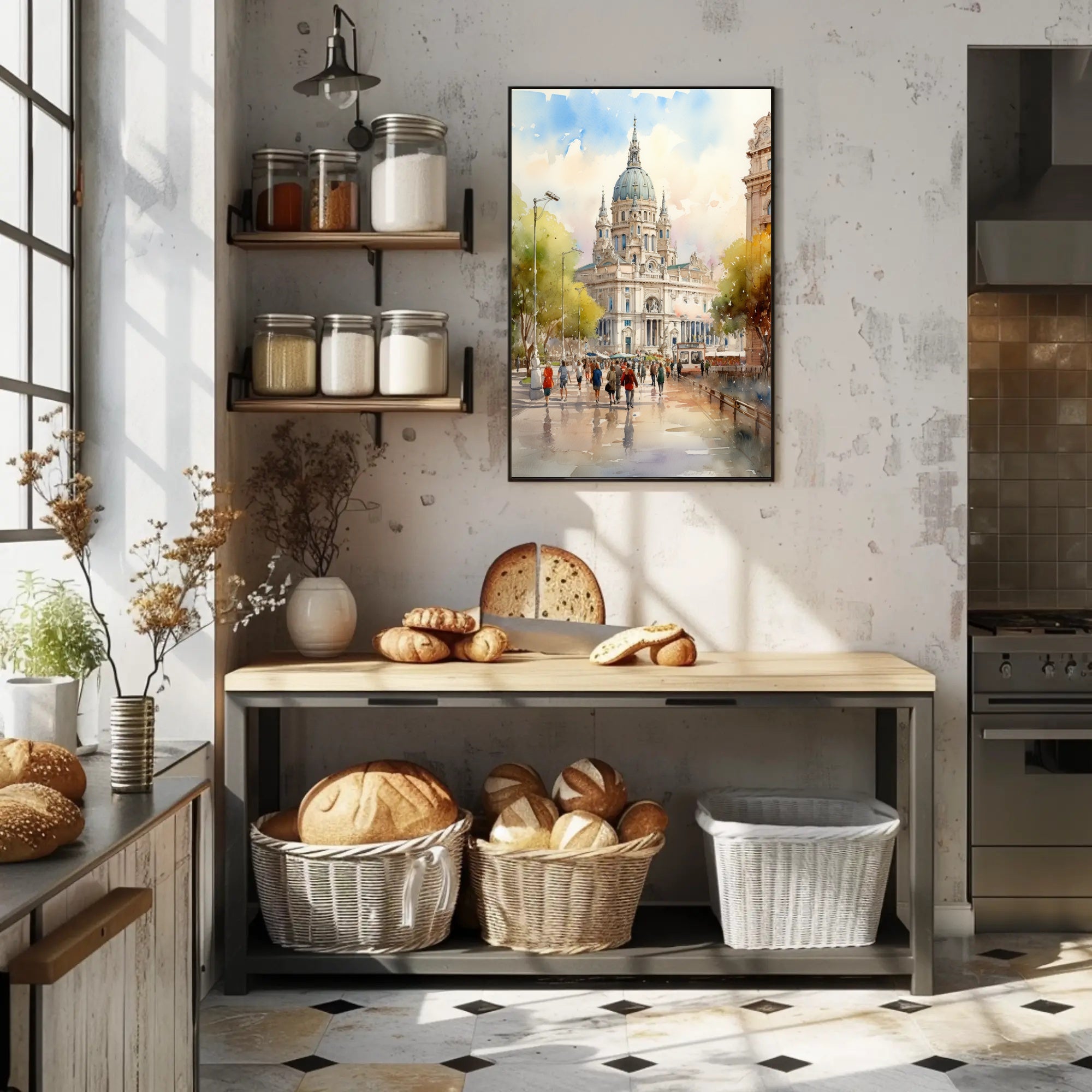 St. StephenS Basilica In Watercolor Poster