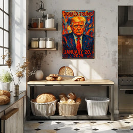 Donald Trump 47th President of the United States Glitch Hop Art Poster