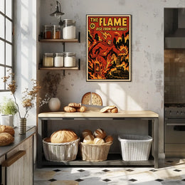 The Flame Comic Book Cover Retro Pop Culture Poster