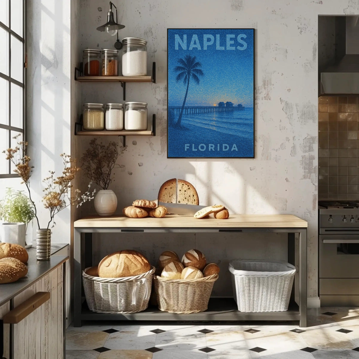 Naples Florida Sunset Poster Wall Art Coastal Decor