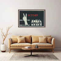 Victory Poster with Peace Symbol Poster