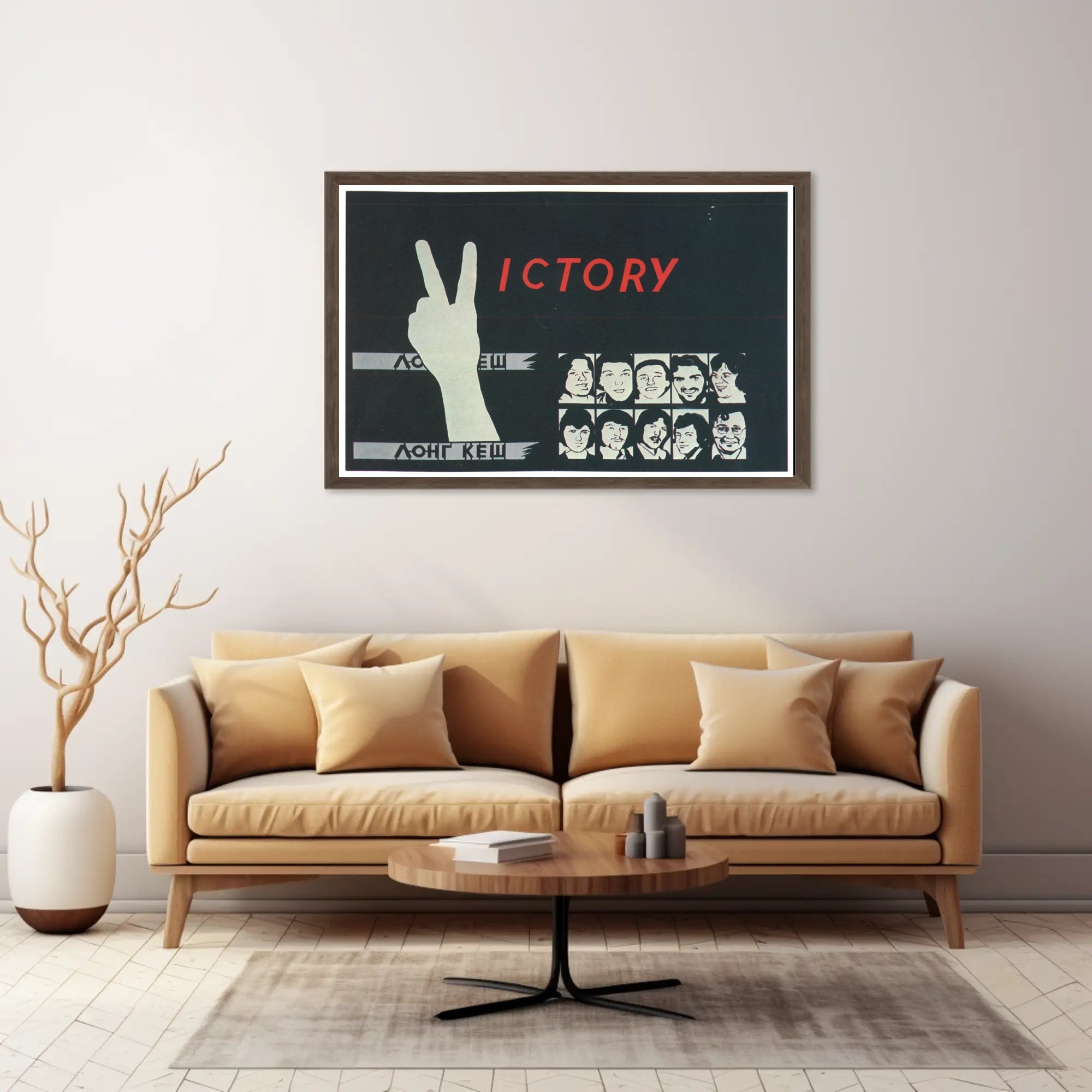 Victory Poster with Peace Symbol Poster