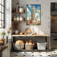 The Leaning Tower Of Pisa Artistic Poster PosterGoat