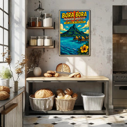 Bora Bora Vintage Travel Poster with Tropical Nostalgia PosterGoat