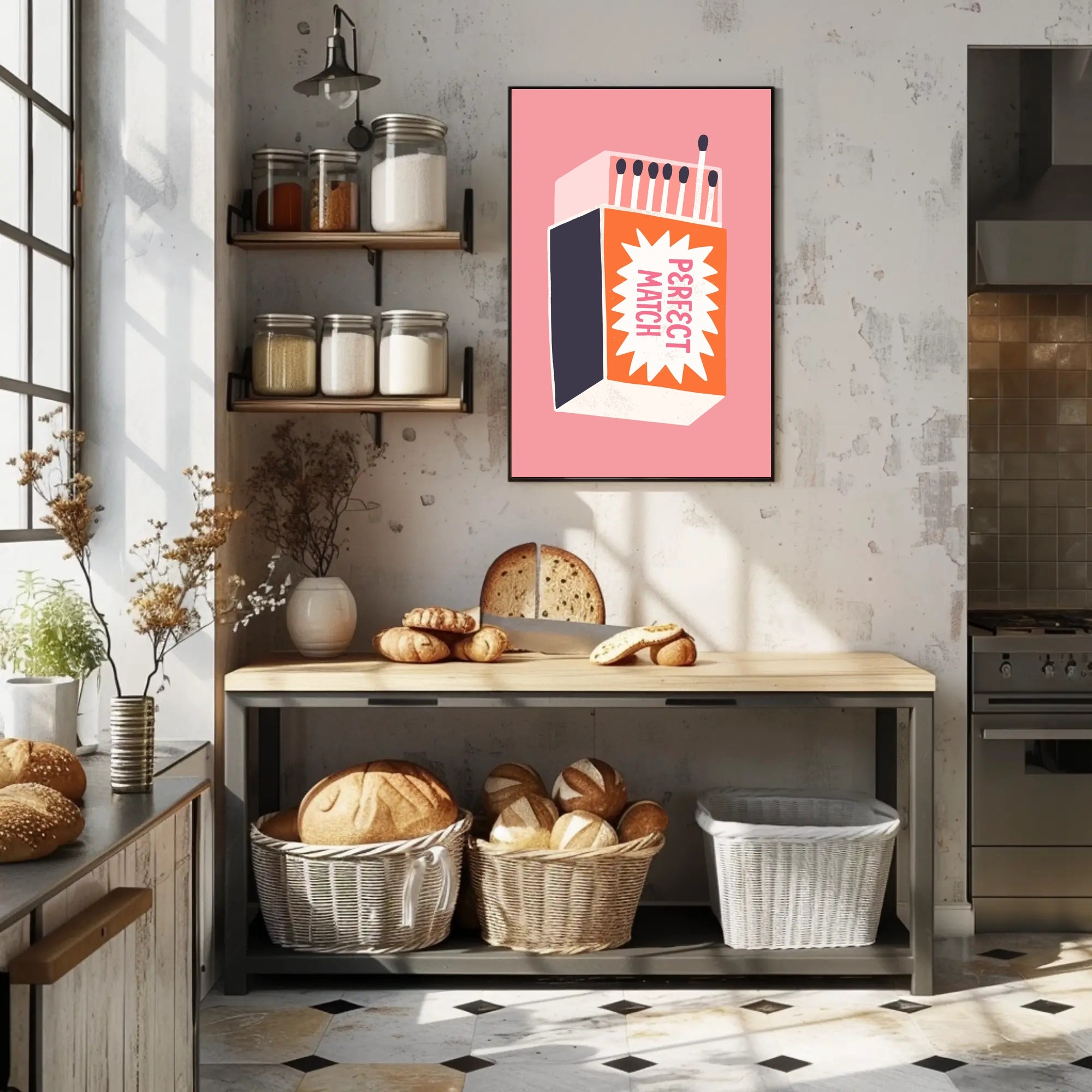 Perfect Match Graphic Art Poster - Artistic Poster PosterGoat