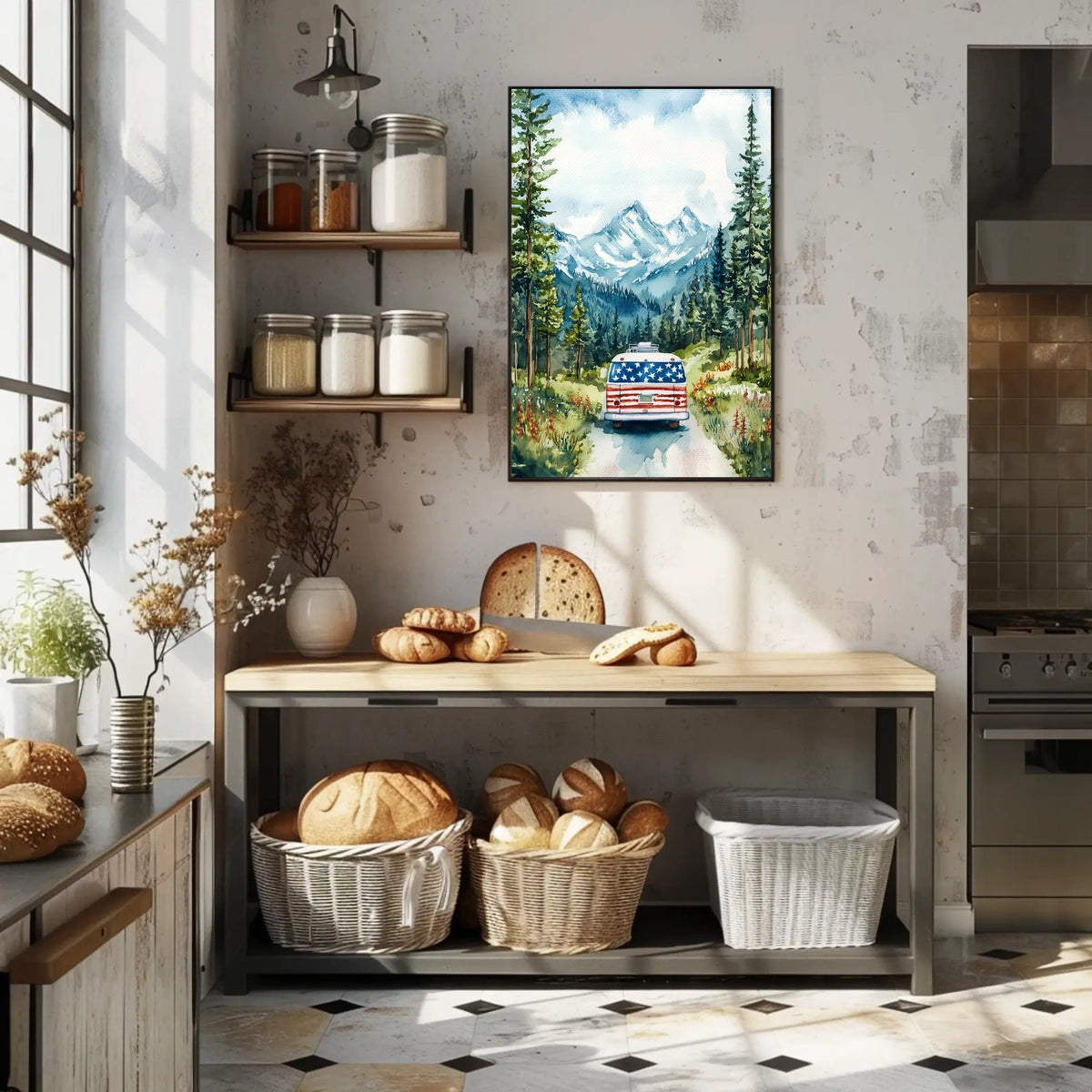 retro camper van Poster