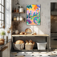 Vibrant Expressionist Garden Scene - Artistic Poster