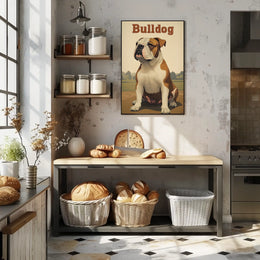 Bulldog Portrait Poster