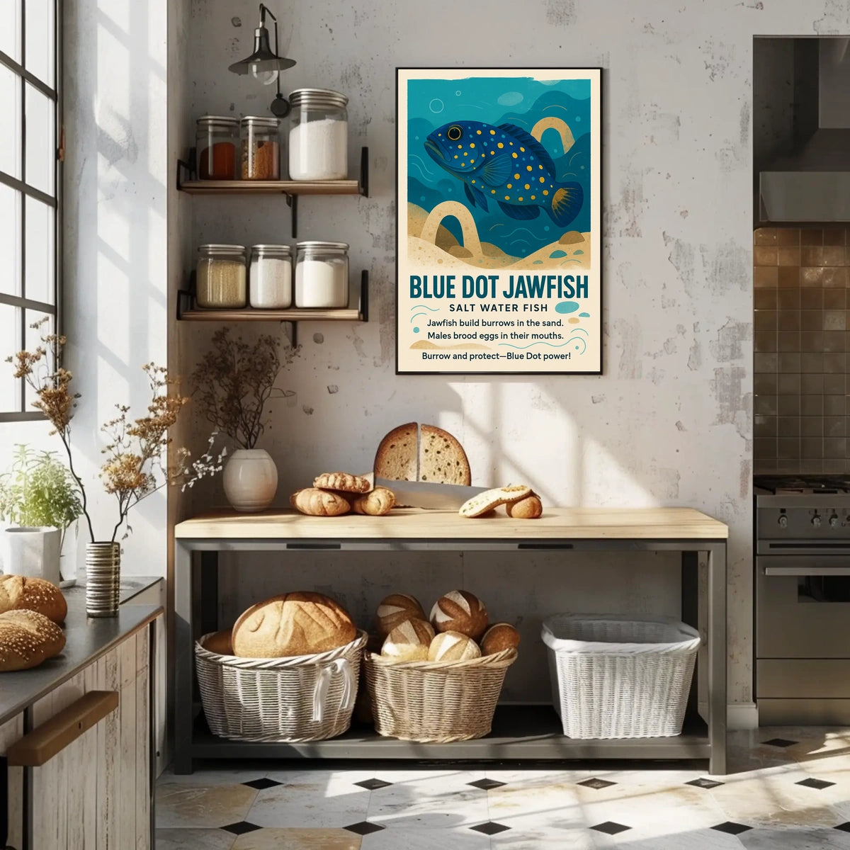 Blue Dot Jawfish Poster