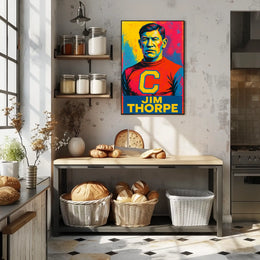 Jim Thorpe Iconic Athlete Poster