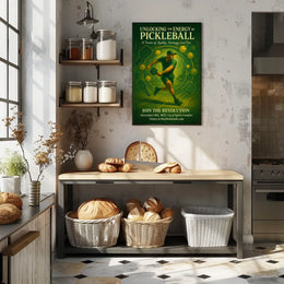 Unlocking the Energy of Pickleball Poster