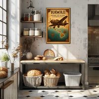 Explore Hawaii in Steampunk Style Poster