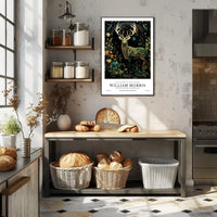 Majestic Stag in Nature-inspired Artistic Poster