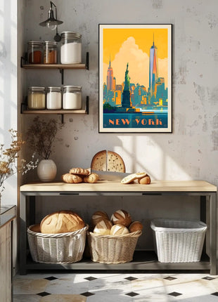 New York Adventure Vintage Travel Poster