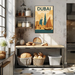Dubai Poster Heritage Meets Innovation For Travel Lovers