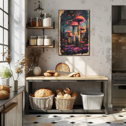 Enchanted Mushroom Forest Art Print Poster for Home Decor PosterGoat
