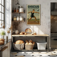 Discus Art Print of Precision Sports Design PosterGoat