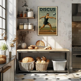Discus Art Print of Precision Sports Design PosterGoat