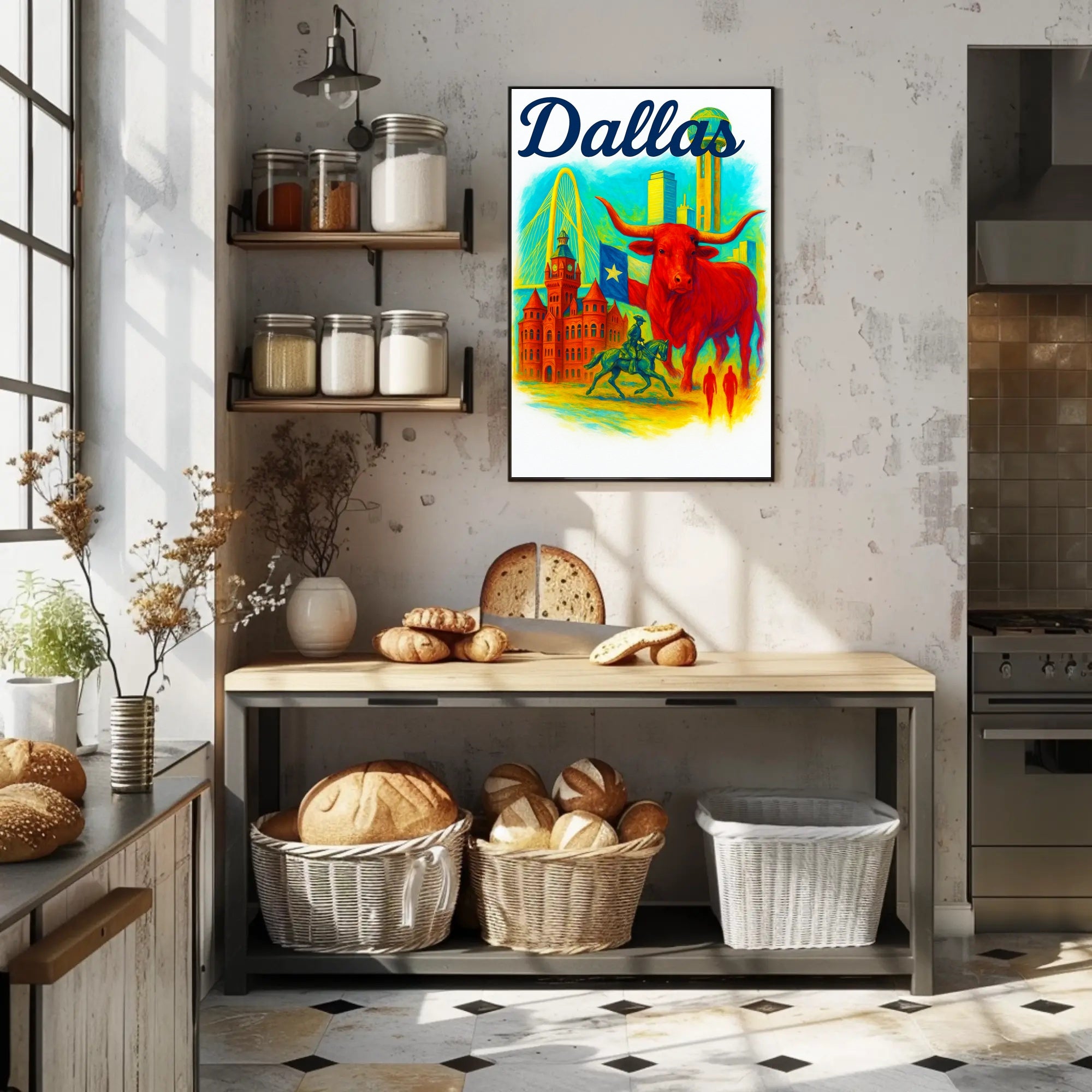Dallas Landmarks Poster PosterGoat