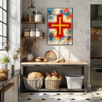 Vibrant Cross Poster
