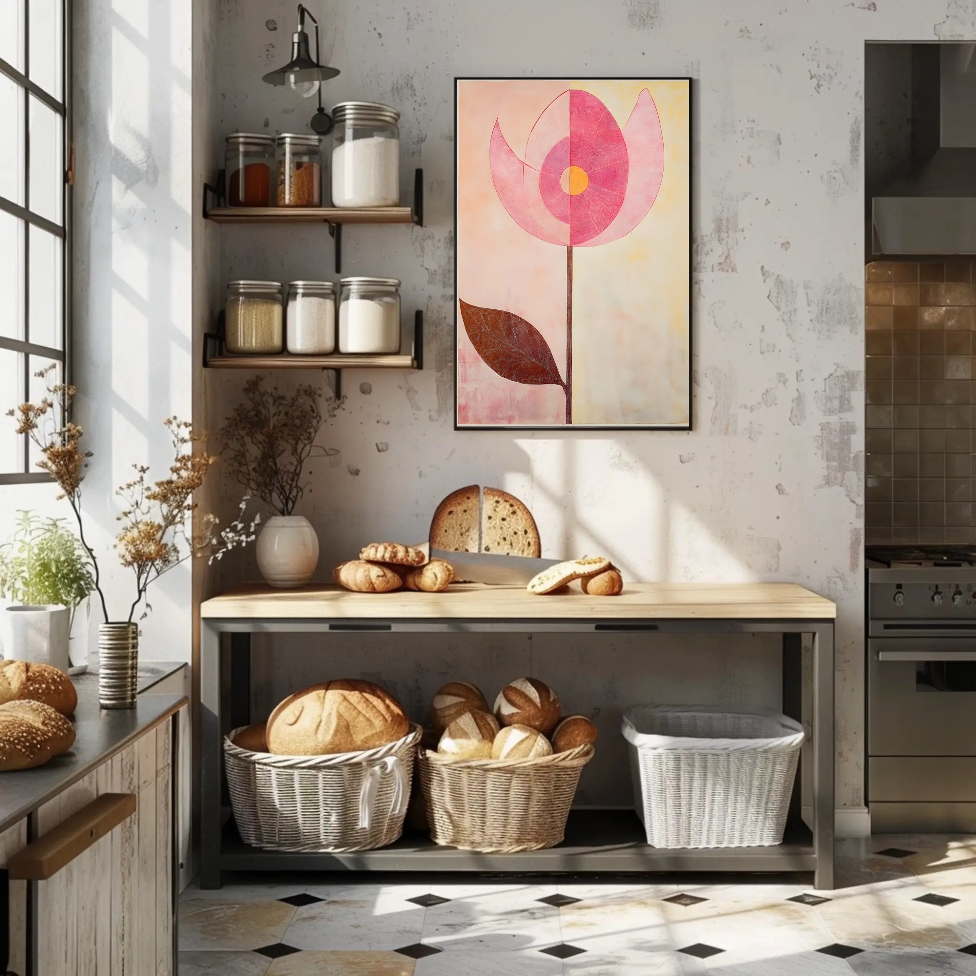 Abstract Floral Poster Modern Botanical Wall Art