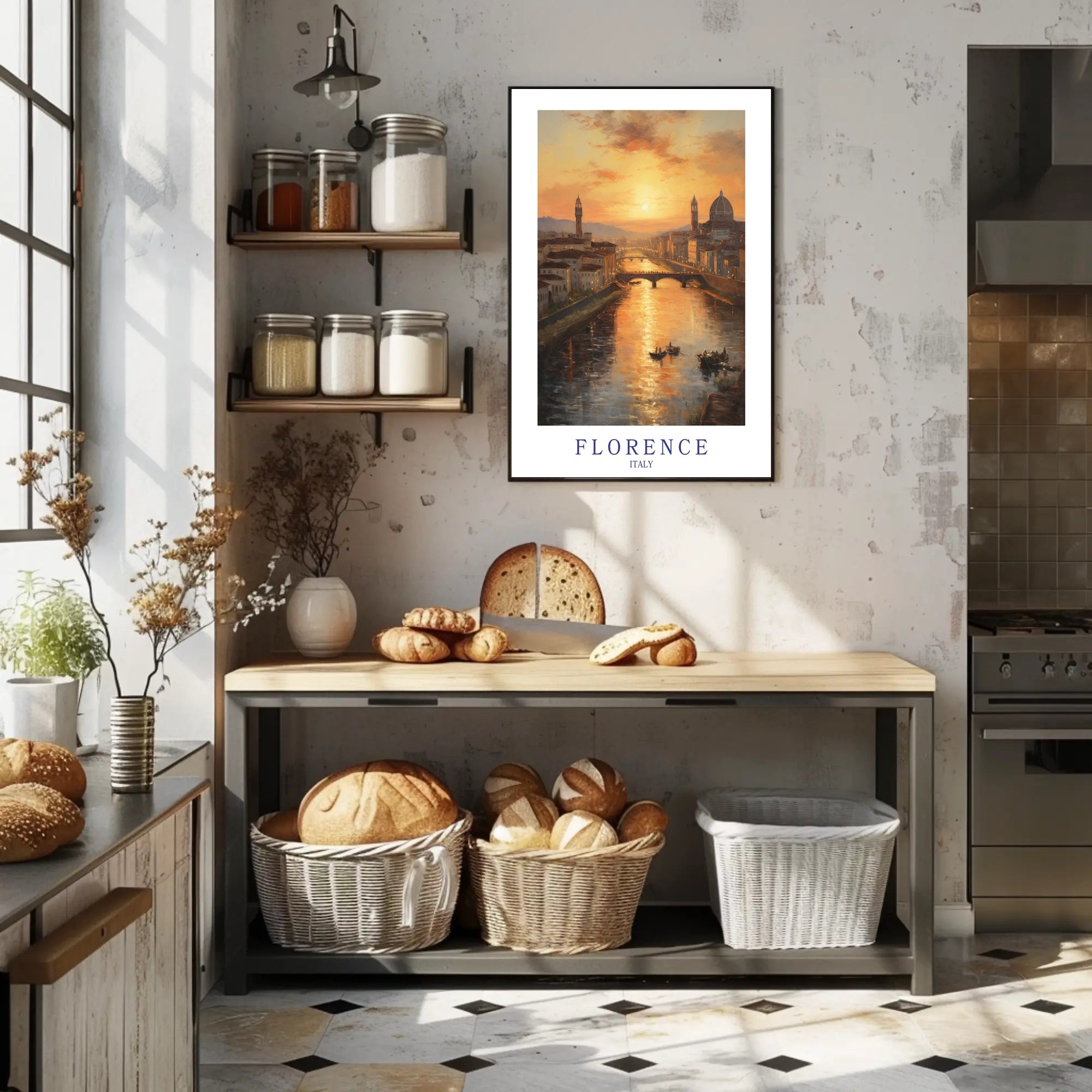 Florence Cityscape at Sunset: Urban or Cityscape Poster PosterGoat