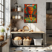 Merry 47th President Trump Christmas 2025 Political Poster