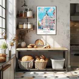 Vibrant Streets of Madrid Poster PosterGoat