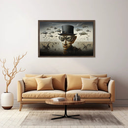 Surrealistic Scene with Flying Fish Fantasy or Mythology Poster
