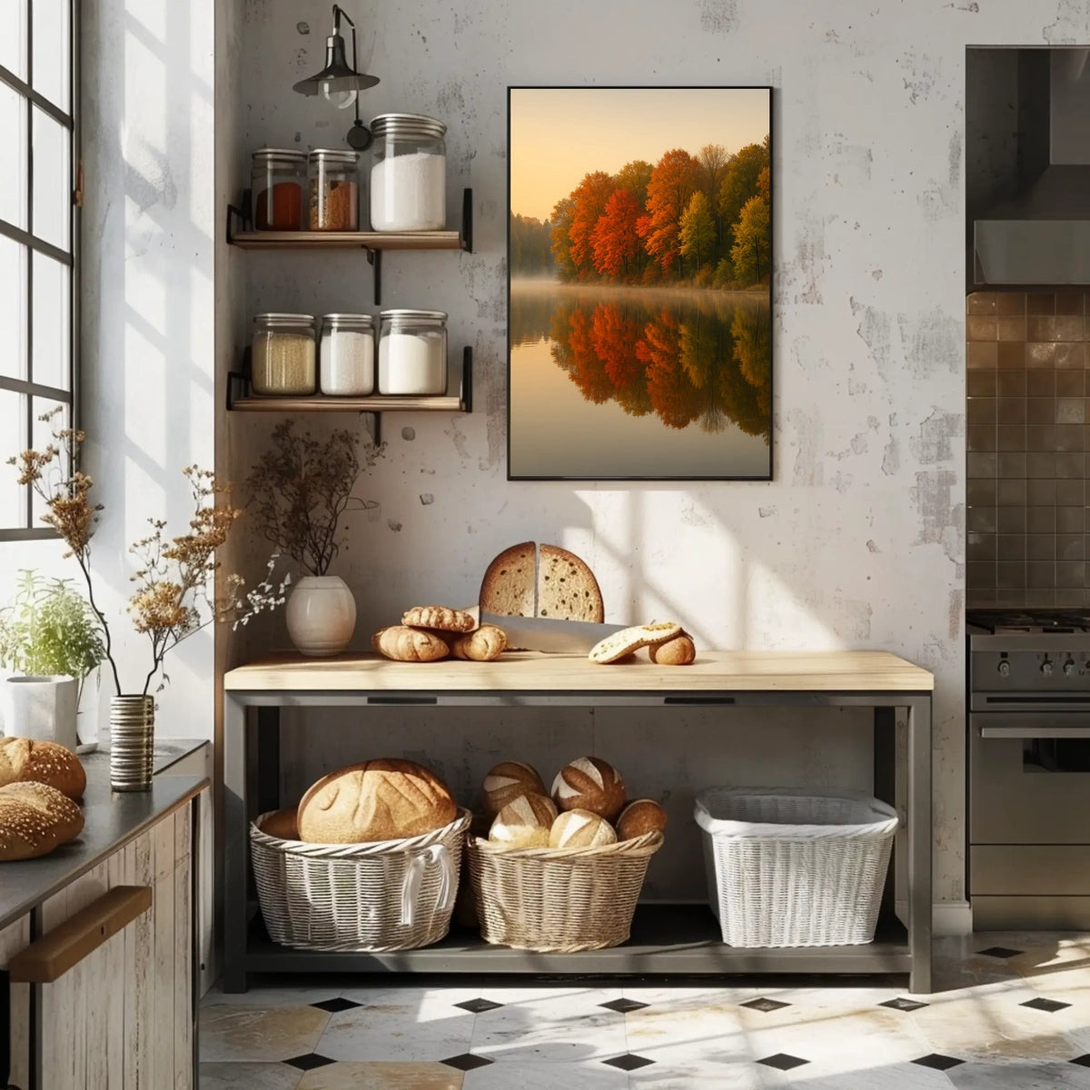 Autumn Tranquility Landscape Impressionism Cozy Poster