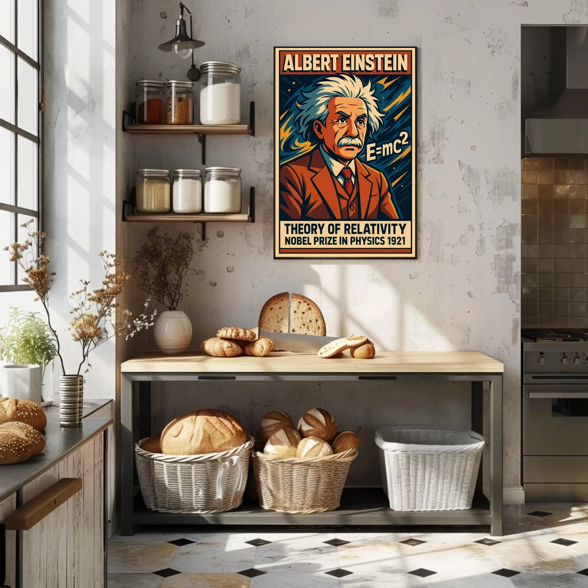 Albert Einstein Relativity Scientific Home Study Poster