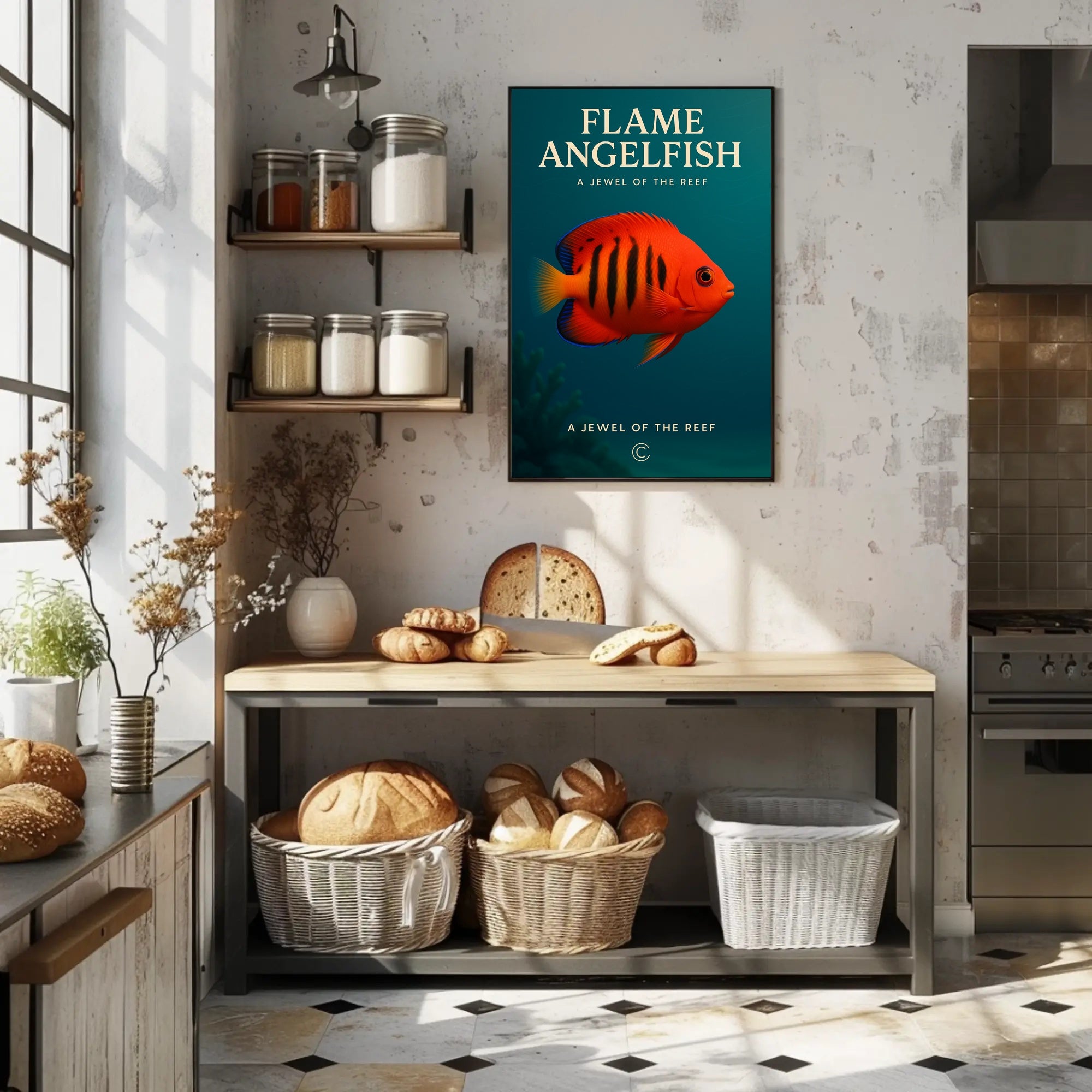 Flame Angelfish A Jewel of the Reef Poster PosterGoat