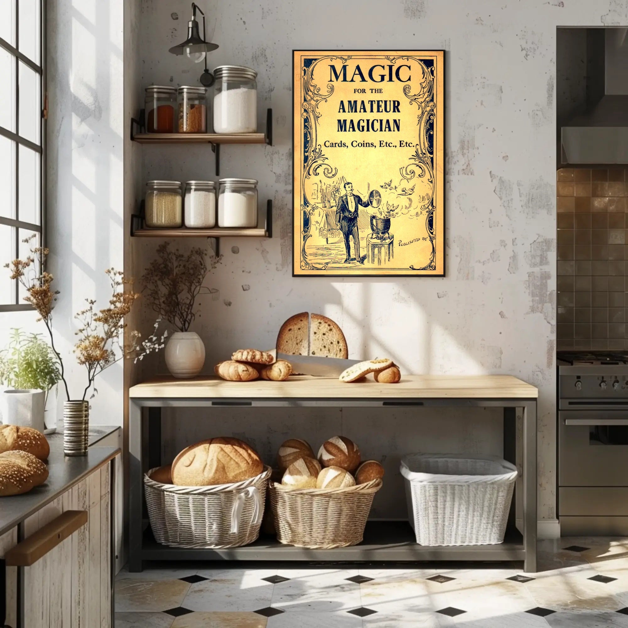 Magic for Amateur Magician Vintage Artistic Poster
