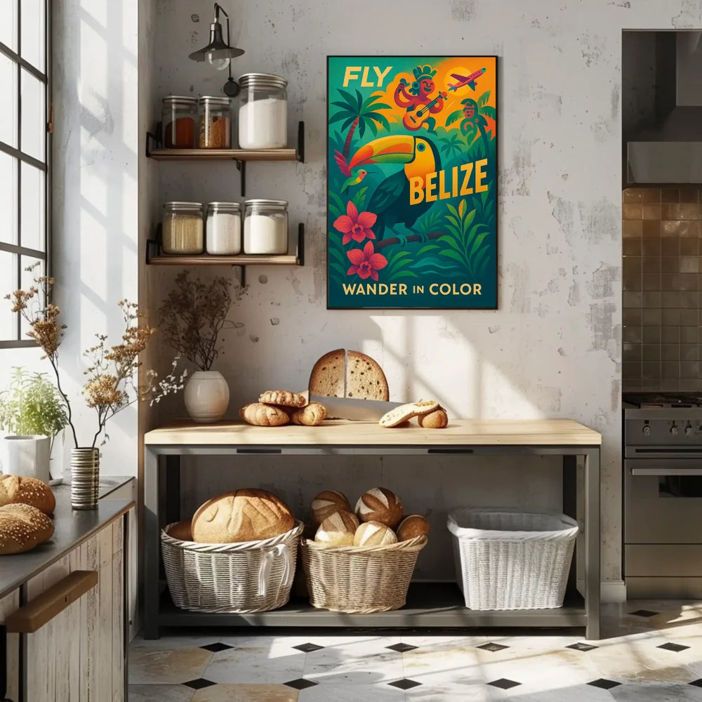Vibrant Belize Travel Adventure Poster - Travel Poster PosterGoat