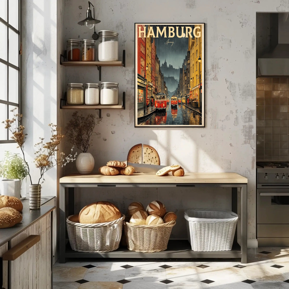 Hamburg A Rainy Day in Germany Poster