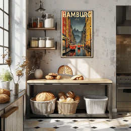Hamburg A Rainy Day in Germany Poster