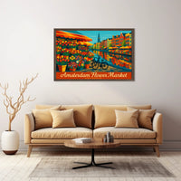 Amsterdam Flower Market Impressionism Wanderlust Poster