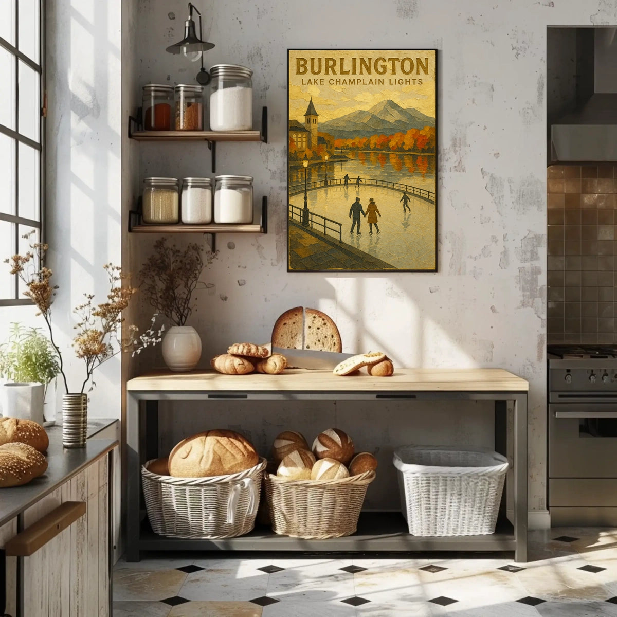 Burlington Lake Champlain Lights Poster