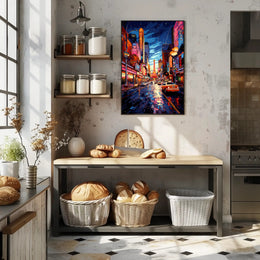 Neon Cityscape Poster
