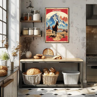Wyoming Horse Scenic Travel Poster