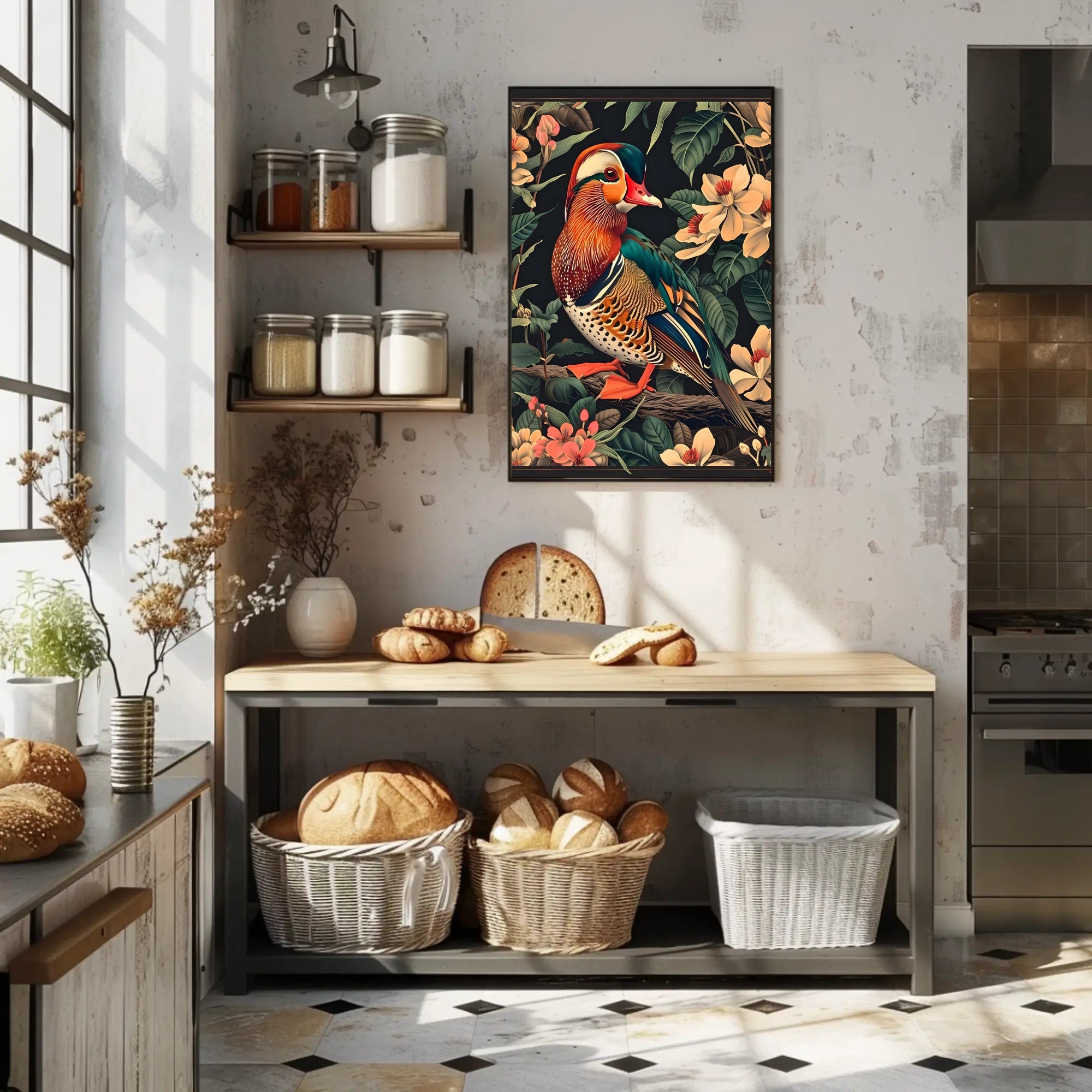 Mandarin Duck Delight: Nature's Beauty Animal Poster