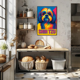 Vibrant Shih Tzu Portrait Poster